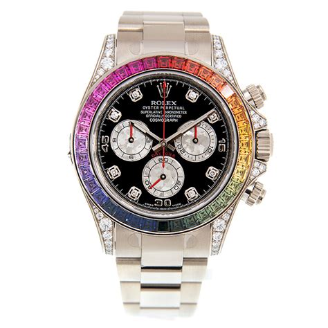 rolex cosmograph daytona rainbow bezel diamond markers 18k gold|New 116595 RBOW Rolex Cosmograph Daytona .